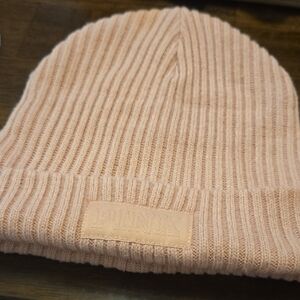 PINK Victoria's Secret Ribbed Beanie - Light Pink